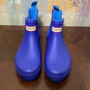 Hunter Original Chelsea Ankle Rain Boots Bitter Indigo / Polar Blue  Women’s 6